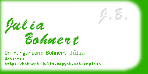 julia bohnert business card